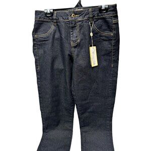 Women's Denim Jeans Y2K Straight Leg Morena Rosa Dark Wash,USA 32 EUR 42, New